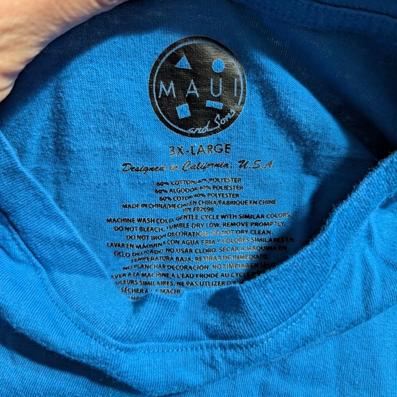 Maui and Sons Vibrant Blue Long Sleeve Tee - Picture 3 of 4